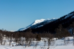 Utsikt mot Gaustaoppen fra skiløypa i Hjerdalen